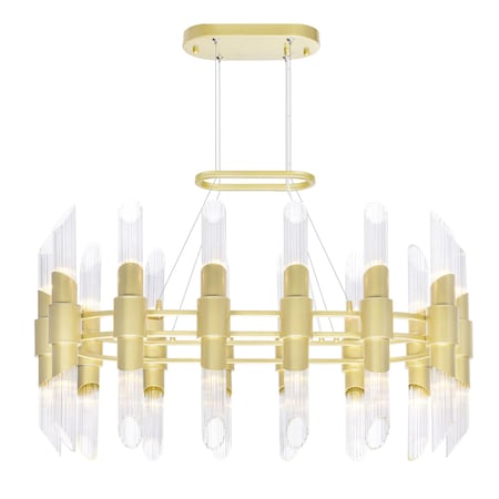 Cwi Lighting Croissant 28 Light Chandelier With Satin Gold Finish 1269P39-28-602-O
